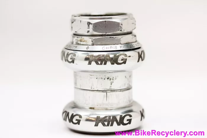 Chris King 2Nut 1" Threaded Headset: Silver