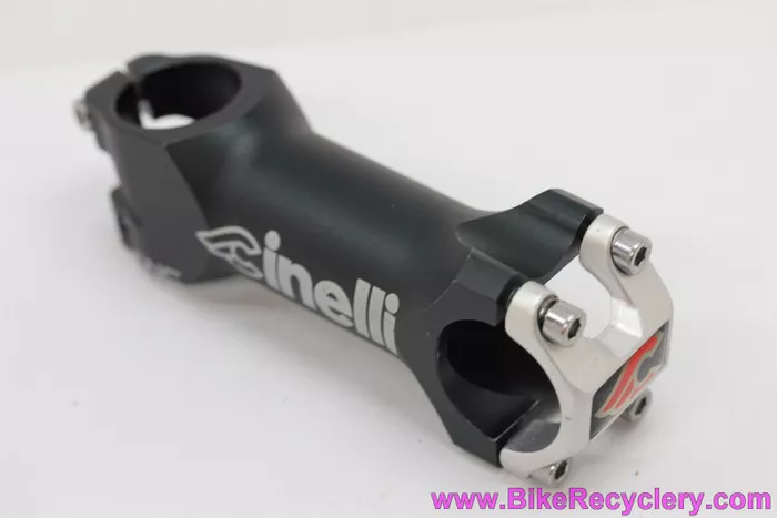 Cinelli Neo CNC Threadless Stem: 100mm x 31.8mm x 1 1/8" - Black/Silver (NOS Take-Off)