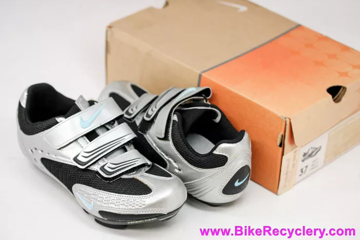 Nike Granfondo WRX Carbon Women's Road CyclingShoes: Size 37EU - Two & 3 Bolt Cleats - Walkable - Grey/Black (NEW w/stains)