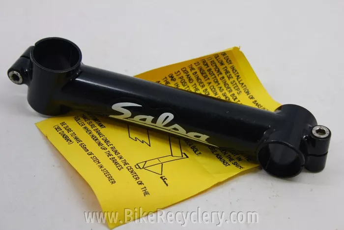 NOS Salsa Threadless Stem: 1 1/8" 150mm x 25.4 White Logos